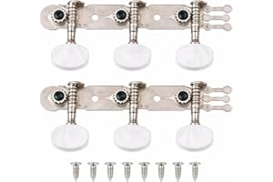 3 on a Plank Guitar Tuning Pegs L + R Vintage Keystone Tuning Key Pegs Tuners Set Replacement for Classical Guitar