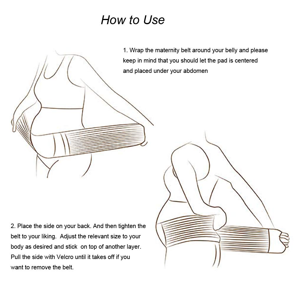 Maternity Belt - Pregnancy Support Belt, Adjustable Belly Band for Prenancy, Breathable Abdominal Binder, Back Support, Beige