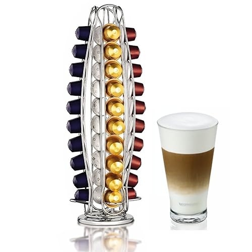 Kenley Coffee Pod Holder Stand Dispenser , 40 Nespresso Capsules