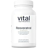 Vital Nutrients Resveratrol - Ultra High Potency Antioxidant - Trans Resveratrol for Cardiovascular and Cell Health Support* - Vegan Supplement - Gluten, Dairy and Soy Free - Non-GMO - 60 Capsules