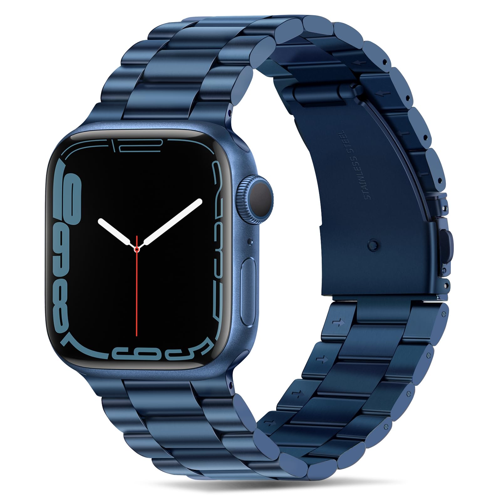 Tasikar Straps Compatible with Apple Watch 42mm(Series 10/11) 41mm 40mm 38mm Premium Stainless Steel Metal Strap Compatible for Apple Watch SE Seires 11 10 9 8 7 6 5 4 3 2 1, Blue
