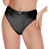 Vinaderhom Women's Metallic Thong Rave Bottoms High Waisted Cheeky Festival Shorts for Dancing