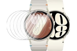 Landhoo 6 Pack for Samsung Galaxy Watch 7 6 5 4 FE 40mm Screen Protector, Anti-Fog, Anti Scratch, Bubble Free HD Tempered Glass Protective Film for Galaxy Watch 40mm Accessories