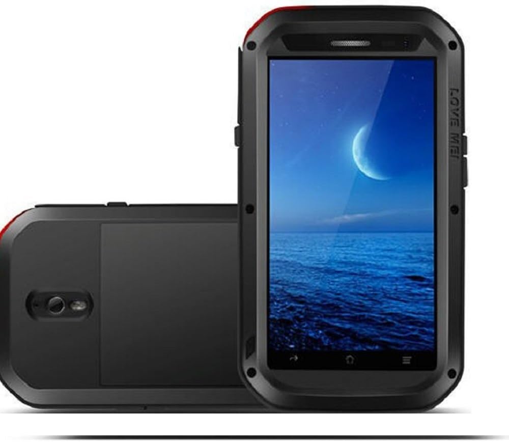 For OPPO Find 7 Weatherproof Hard Shell Aluminum Metal Case with Gorilla Glass Dustproof Shockproof Dirtproof Protective Cover for OPPO FIND 7 X9077/X9007 -Ip65 Rated Waterproof Rugged Case (Black)