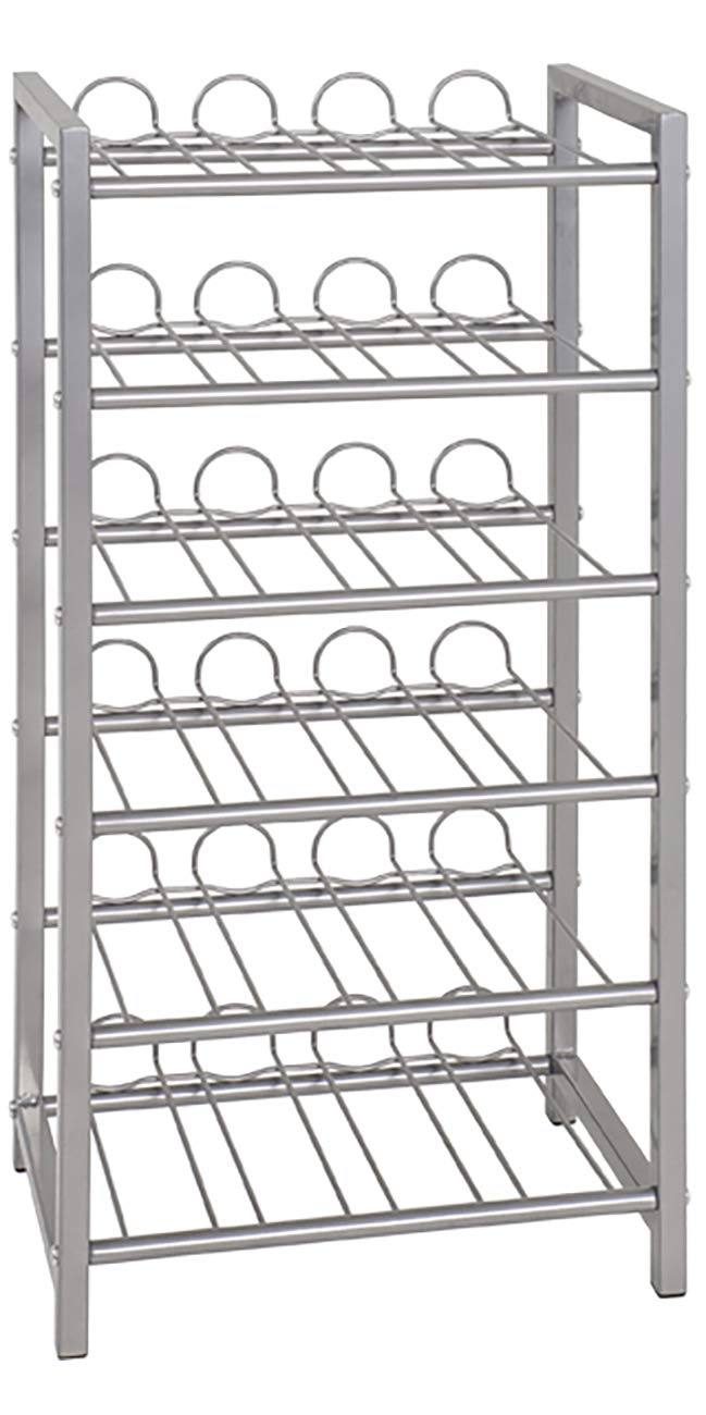 HAKU Bottle Rack alu, Metal - Dim.: W 34 x H 72 x D 22 cm, Style: Modern