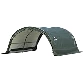 ShelterLogic 8' x 10' x 5' Small Round Livestock and Agricultural Storage and Shade Shelter Kit