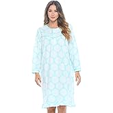 Casual Nights Women's Cozy Long Sleeve Fleece Nightgown