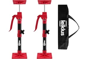 LEIKIUS 2PK Steel Cabinet Jacks for Installing Cabinets,Adjustable 3rd Hand Quick Support Rod,Telescopic Support Pole,12.4-23.6" Third Hand Tools Support Pole,132LB Load Cabinet Installation Jacks