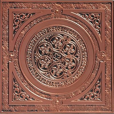Steampunk Faux Tin Ceiling Tile Antique Copper 25 Pack 225 25ac