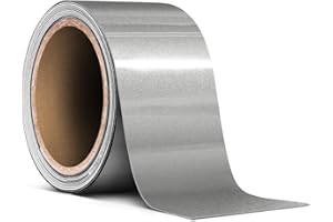 VViViD Ultra Gloss Silver Metallic Air-Release Adhesive Vinyl Pinstripe Tape Roll (2 Inch x 20ft)