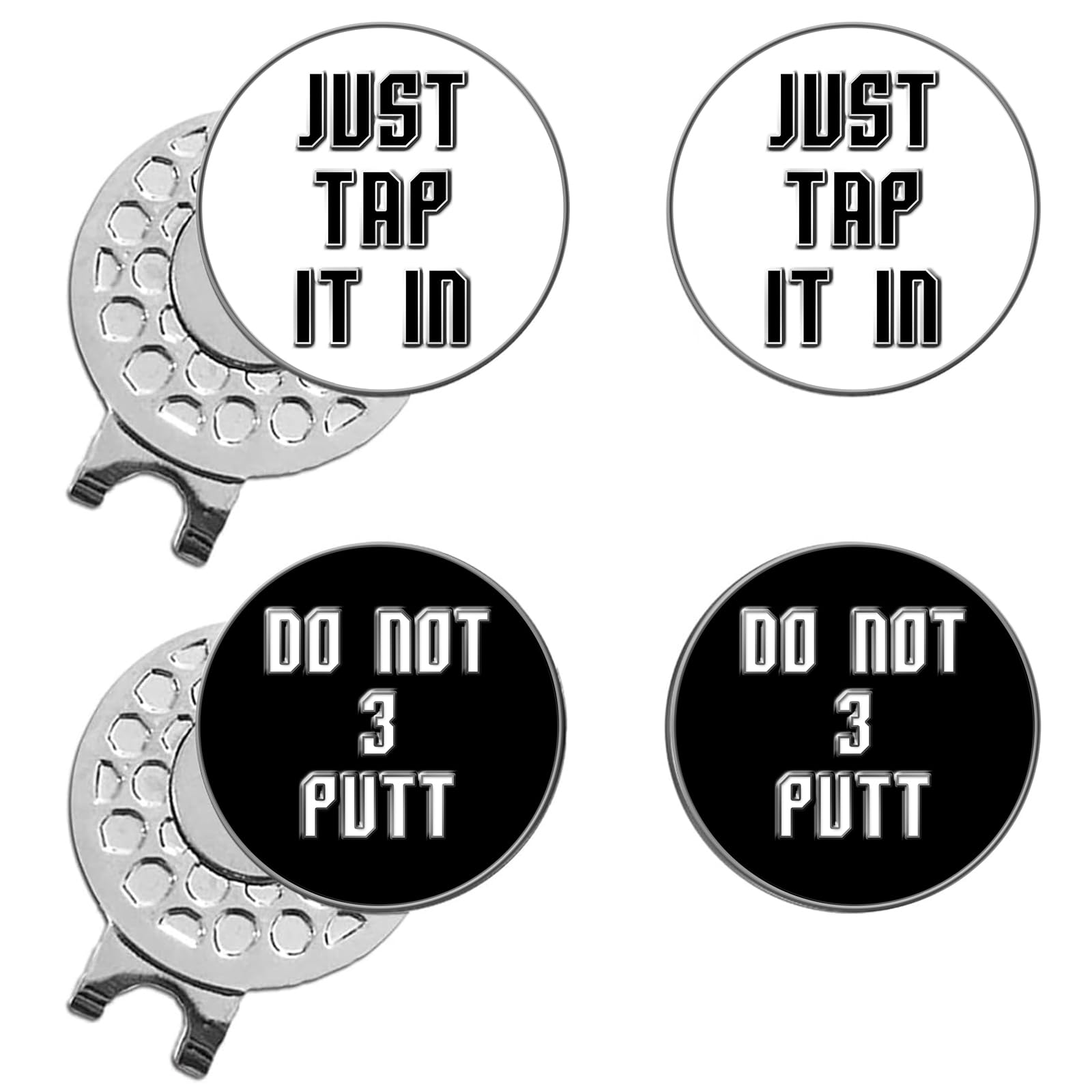 Golf Hat Clip with Ball Marker Magnetic Value Gift Set, Alignment Clips Attaches Easily to Hat Caps Belt Fashion Pattern Training Aids Accessories for Men Women Durable Removable (Style 12)