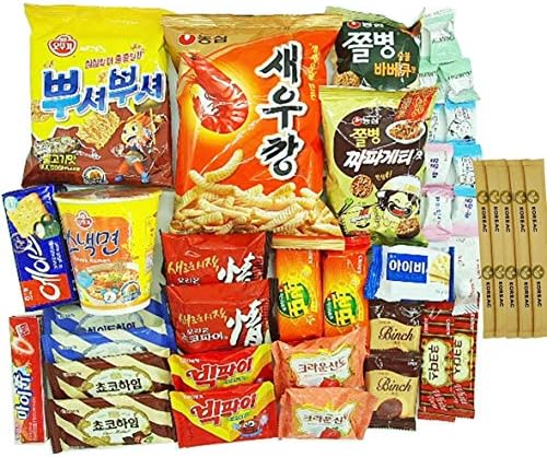 Best Korean Snack Box 36 Count Koreac Chopsticks 5 Pieces Various Kinds Of Korean Snacks Candy Jelly Cookies Pies Chips In Kuwait Uo0sy7ymd Binge Com Kw