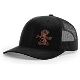 Shelby Cobra Snake Logo Side Panel Laser Engraved Leather Patch Richardson 112 Snapback Trucker Hat Cap