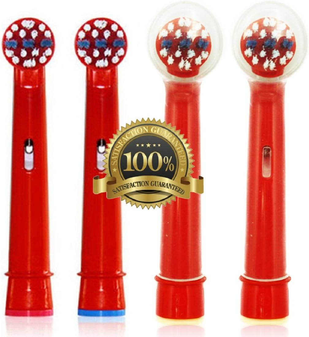Dr. kao® - Pack de 8 cabezales para cepillo de dientes eléctrico con 2 cabezales para los niños cabezales de cepillo - fabricado con grado superior Dupont Nylon cabezales de cepillo de dientes electró