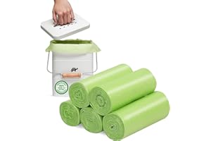 4-6 Gallon Small Trash Bags Biodegradable, 20 Liter Mini Compostable Strong Bathroom Garbage Bags with Tear & Leak Resistant,