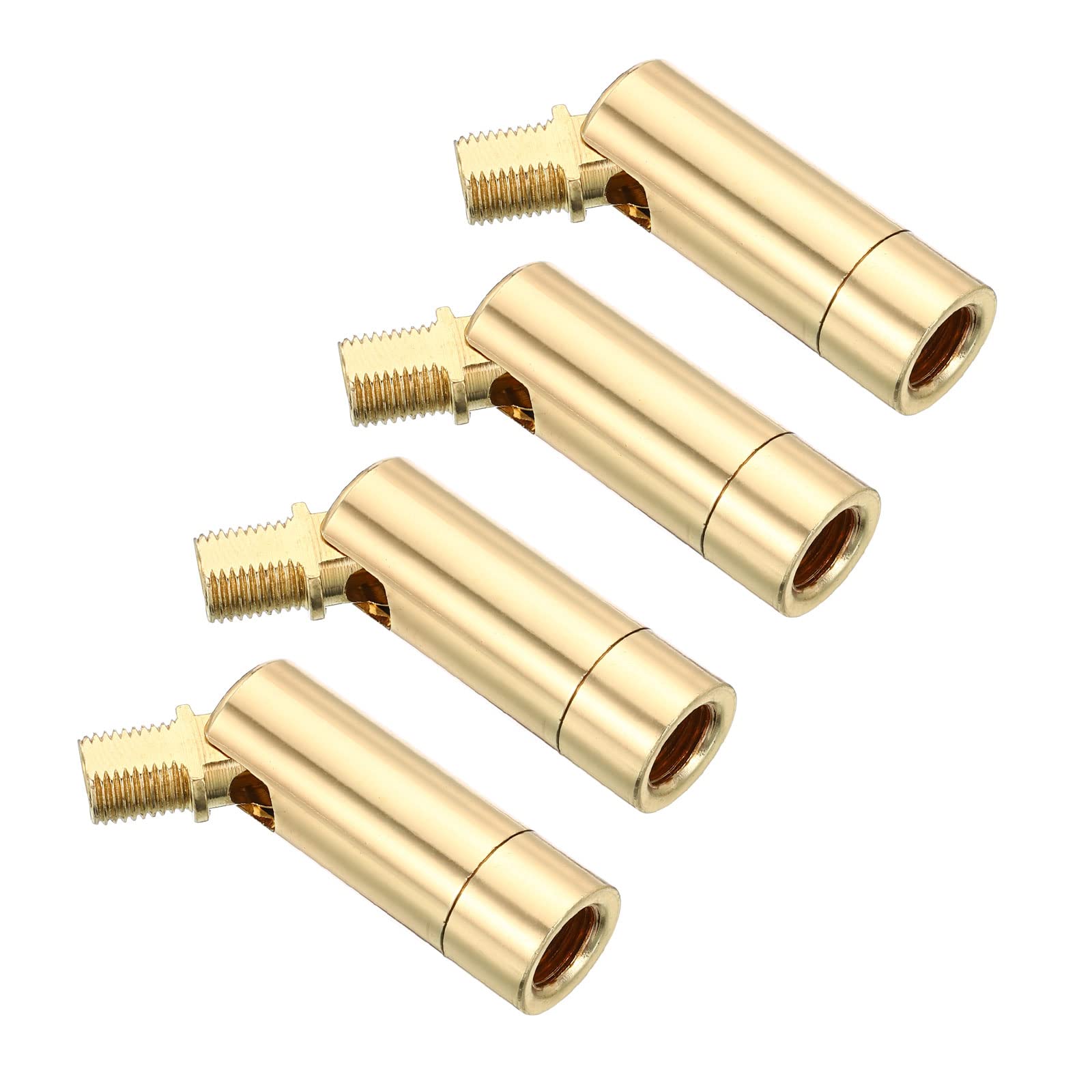 PATIKIL Sloped Ceiling Light Adapter, 4 Pack 90/350 Degree M10 Thread Chandeliers Ceiling Pendant Lighting Adapter for Angle or Irregular Ceiling, Champagne Gold