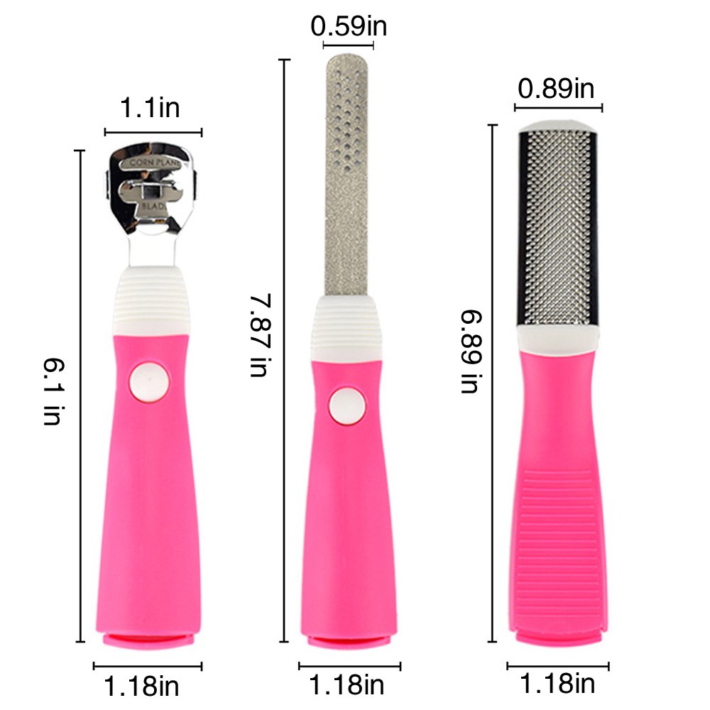 Foot Scrubber Heel Scrapper Callus Remover Eliminator Calusses Shaver for Dead Skin Pedicure Rasp Foot File 10 Blades : Beauty