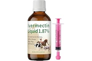 Zhizaiql Ivermectin for Horses(Liquid) – Apple Flavor, Safe for Horses, Poultry & Other Livestock of All Ages,3.4 fl oz