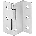 GBGS 6 Pcs 3" Half-Surface Chest Hinges,Offset Door Hinges for 1" Thick Door Panel,Sliver,Max Load 66