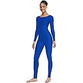 OVIGILY Women's Long Sleeve Unitard Dance Costume Spandex Full Body Suits One Piece Jumpsuits