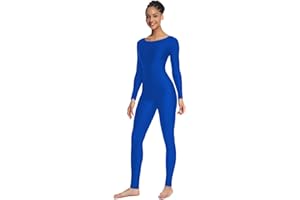 OVIGILY Women's Long Sleeve Unitard Dance Costume Spandex Full Body Suits One Piece Jumpsuits