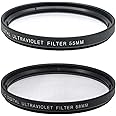 55mm and 58mm UV Filter for Nikon D3500, D5600, D3400 DSLR Camera with Nikon 18-55mm f/3.5-5.6G VR AF-P DX and Nikon 70-300mm f/4.5-6.3G ED