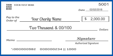 Custom Giant Fake Check Made Of 3mm Pvc Foam Board Large Novelty