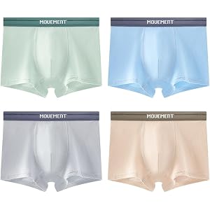 Boys Underwear 4 Pack Breathable Lightweight Summer Teen Boxer Briefs | Moisture Wicking Stretchy Soft Underpants 6-18Y