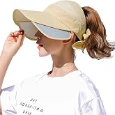 Peicees Wide Brim Visor Hat for Women Golf Visor Cap Sun Protection Hat for Beach Garden Tennis Running Sunshade Hat