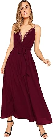 plunge neck maxi dress