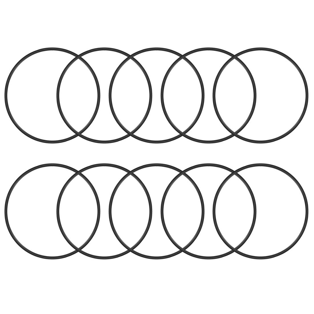 sourcing map Nitrile Rubber O-Rings 48.6mm OD 45mm ID 1.8mm Width, Metric Sealing Gasket, Pack of 10