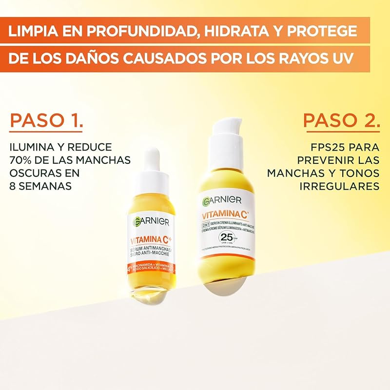 Sérum Facial Antimanchas 2 en 1 con 20% Vitamina C Y SFP25, 50ml