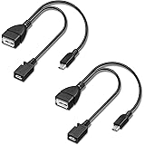 OTG Cable for Fire Stick 4K Max Lite Cube, Compatible with Playstation Classic, SNES Mini - Micro USB Host OTG Adapter with P