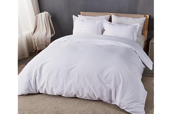Waterproof Duvet Cover Reusable White Incontinence Quilt Cover Breathable with Zipper Washable Comforter Protector Duvet Cove