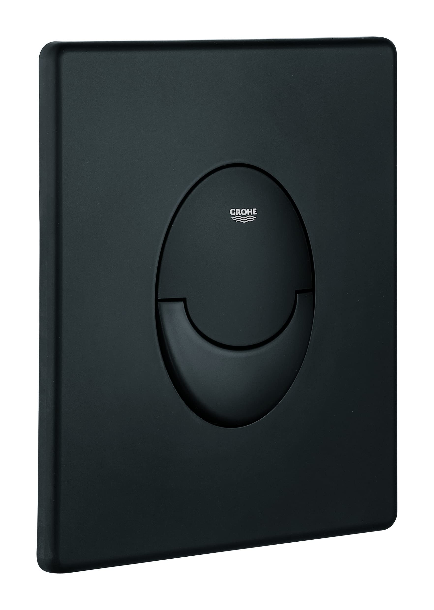 GROHE Start - Flush Plate for Concealed GD2 Cisterns (Made of ABS, Water Saving, Dual Flush with Start and Stop Activation, Easy Vertical Installation), Size 156 x 197 mm, Phantom Black, 38964KF0