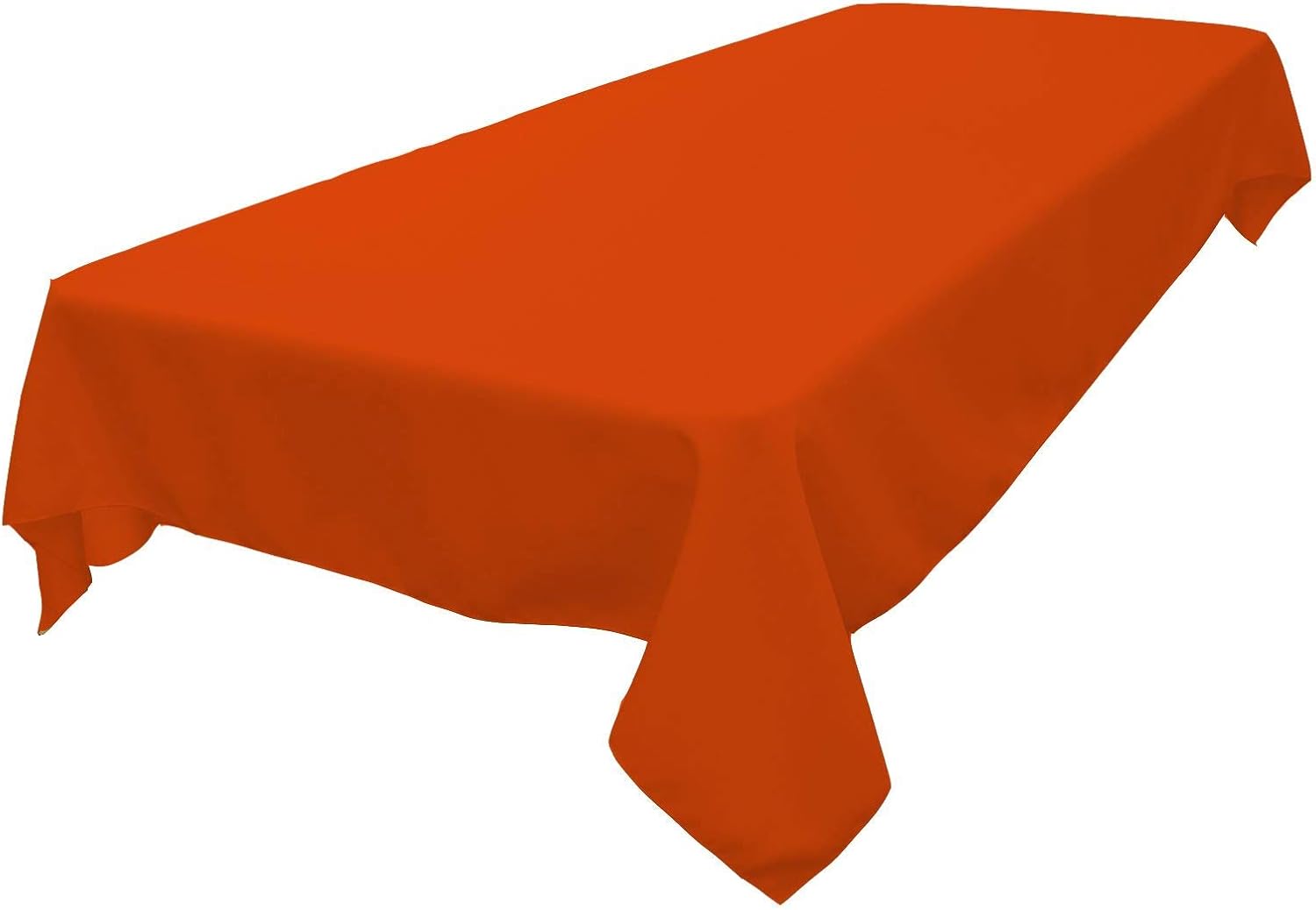 LA Linen Polyester Poplin Rectangular Tablecloth, 60 x 84, Orange: Home & Kitchen