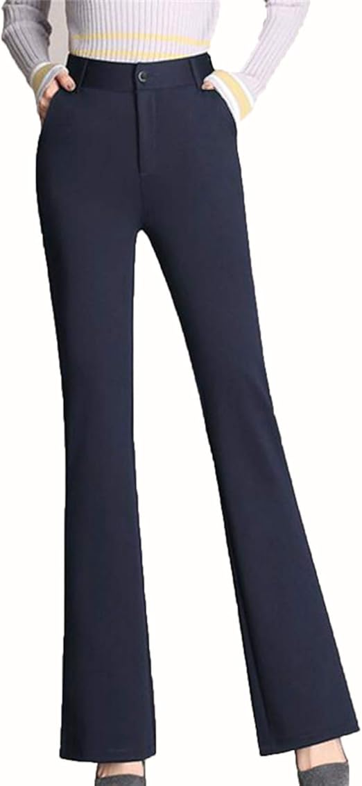 Generic Brands Women's Flared Trousers Loose Slim High Waist Skinny Outwear Work Formal Wear 