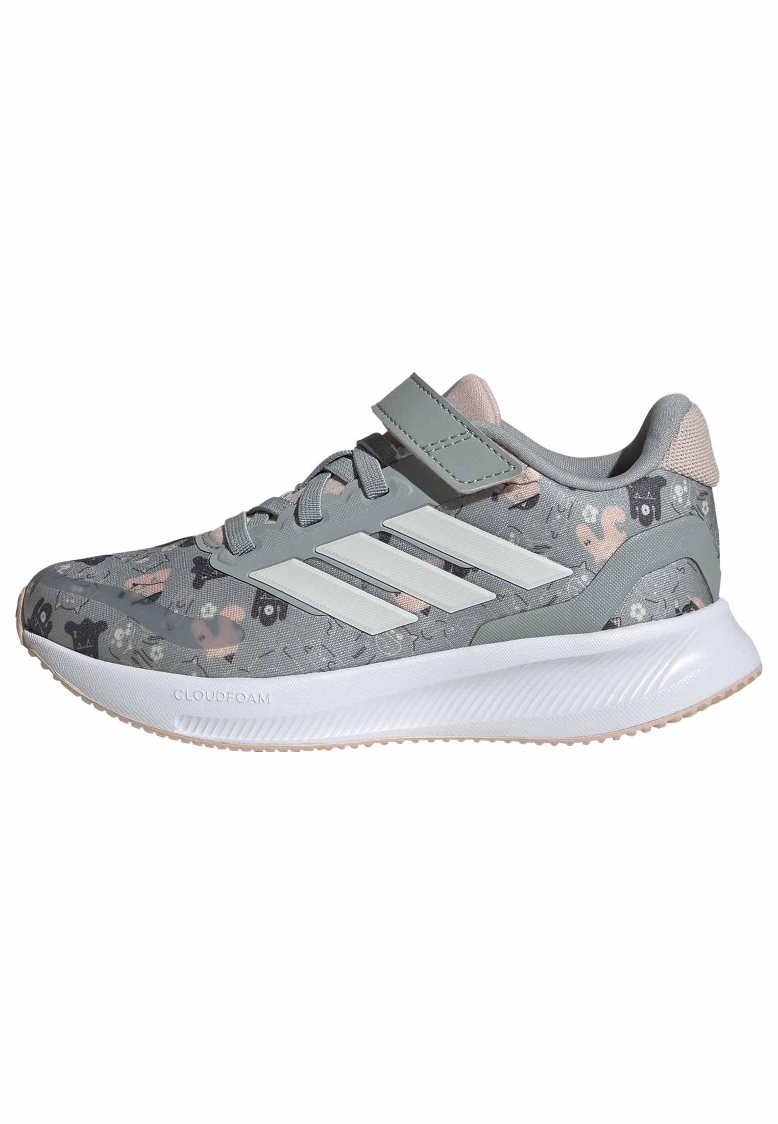 Adidas Unisex-Kids Run Falcon 5 Dino, Wonder Sage/Off White/Blush Pink, 3 Image