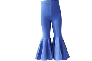 Toddler Bell Bottom Baby Girls Ruffle Leggings Flare Pants Kids High Waist Solid Stretch Yoga Trousers Outfit