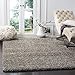 SAFAVIEH Milan Shag Collection Area Rug - 7' Square, Grey, Solid Design, Non-Shedding & Easy Care, 2-inch Thick Ideal for High Traffic Areas in Living Room, Bedroom (SG180-8080)