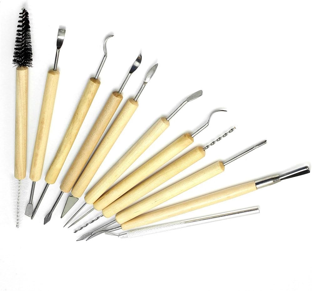 ReFaXi 11Pcs Applied Pottery Clay Candle Soap-Sculpture Carving Hand Tool Portable