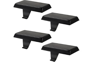 DASHUAIGE 4 Pack Christmas Stocking Holders, Metal Mantel Hangers with Anti-Slip Base for Fireplace Decorations (Black-4)
