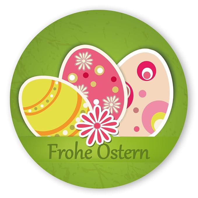 Oster Aufkleber Ostern Sticker Rund O 30mm Selbstklebende Pe Folie