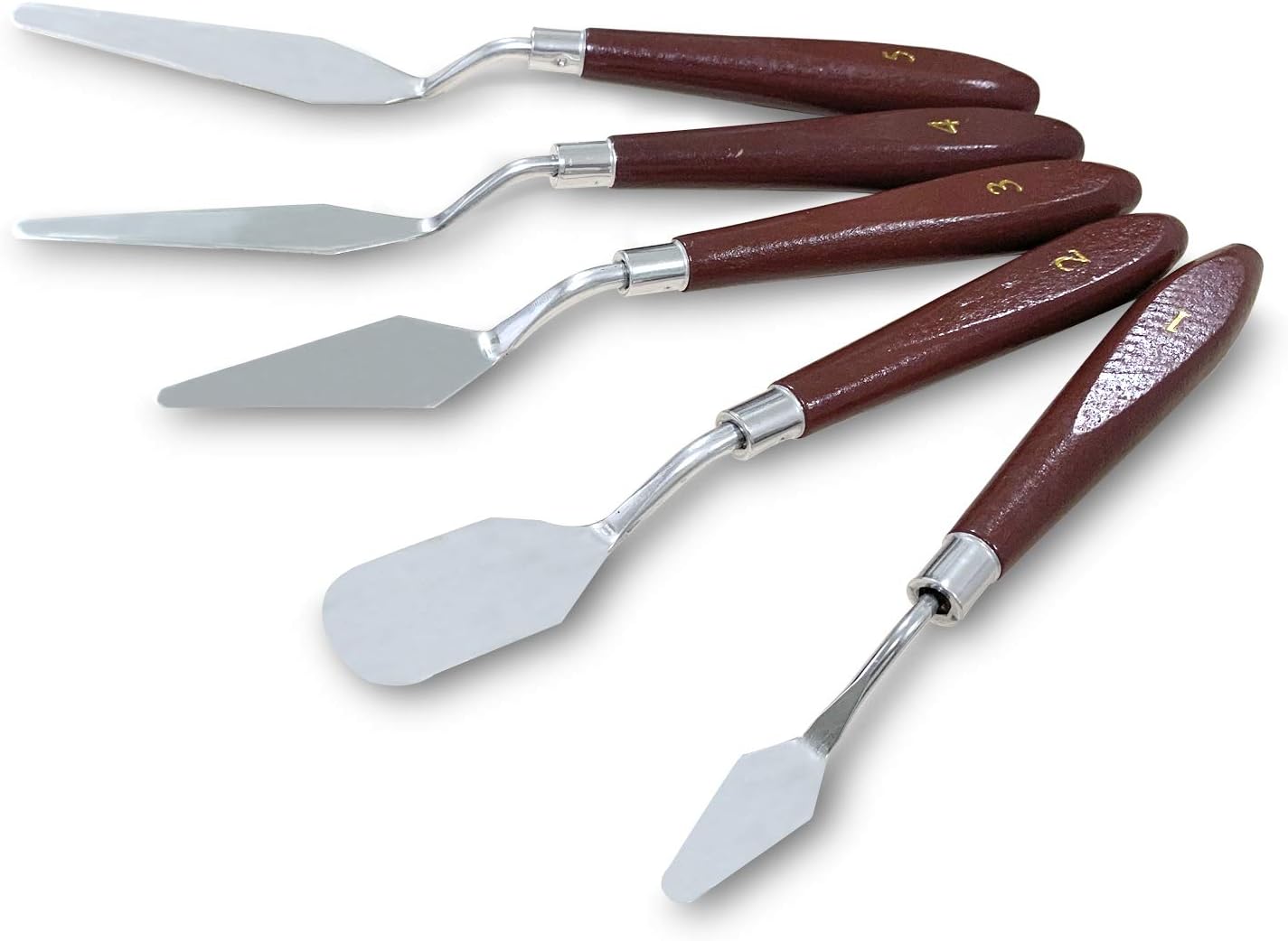 PHOENIX Paint Knife Set, 5-Piece Stainless Steel Artist Palette Knife Paint Spatula for Oil & Acrylic Painting Art Tools: Home Improvement