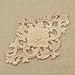 Rhombus Flower Rubber Wood Applique Unpainted Furniture Onlay Home Decor 1 Pc