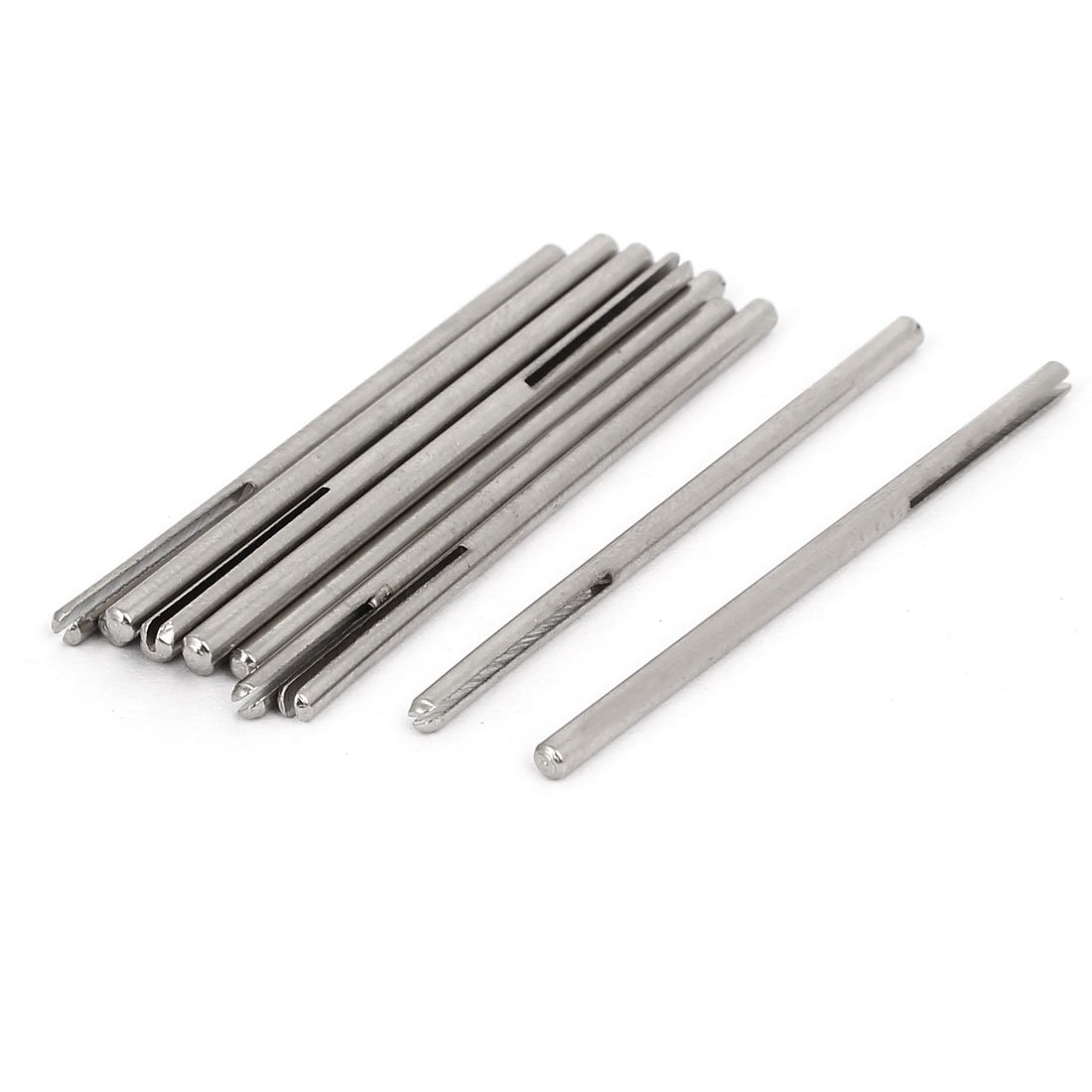 Sourcingmap 2.35mm 3/32" Shank Dia Split Mandrel Silver Tone 12pcs for Abrasive Sandpaper