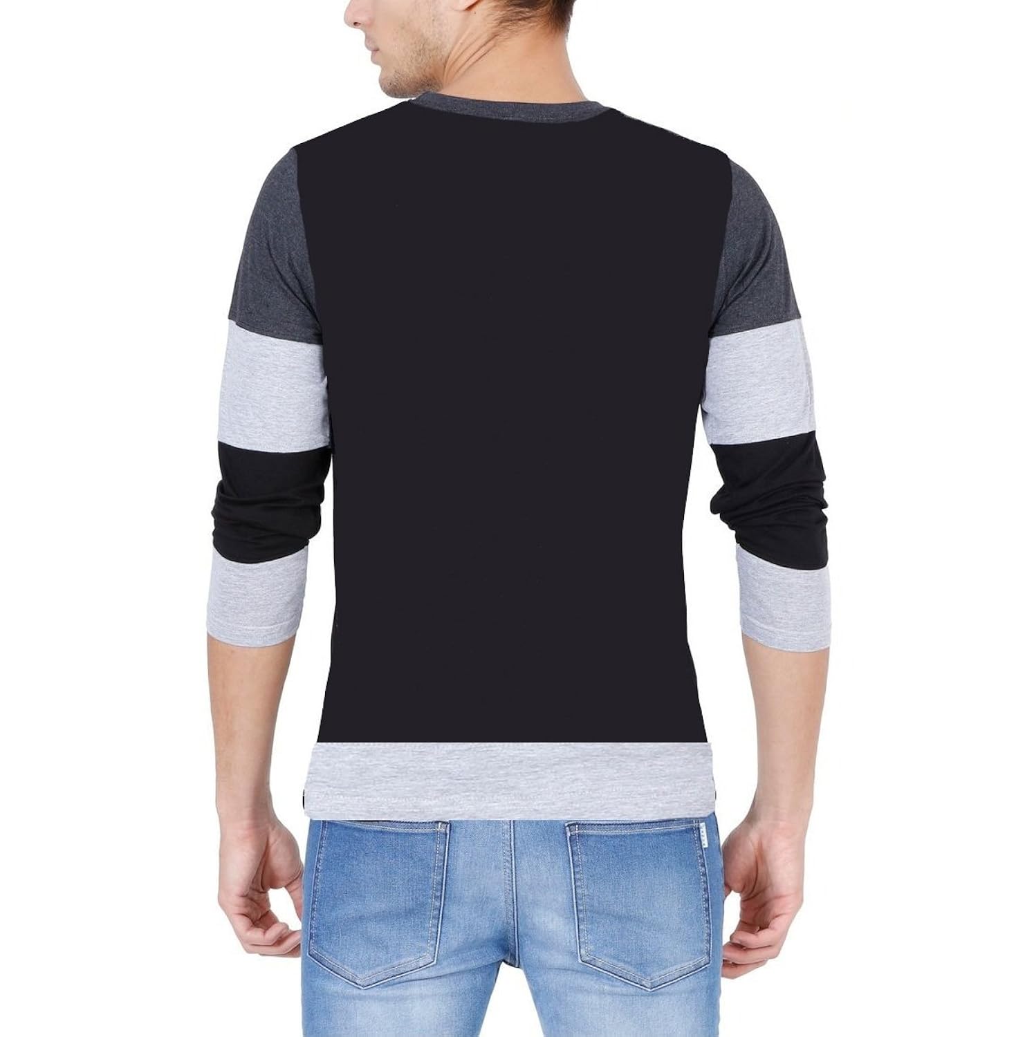 style shell men's cotton t-shirt (tri_ylw_x-large,multicolor)