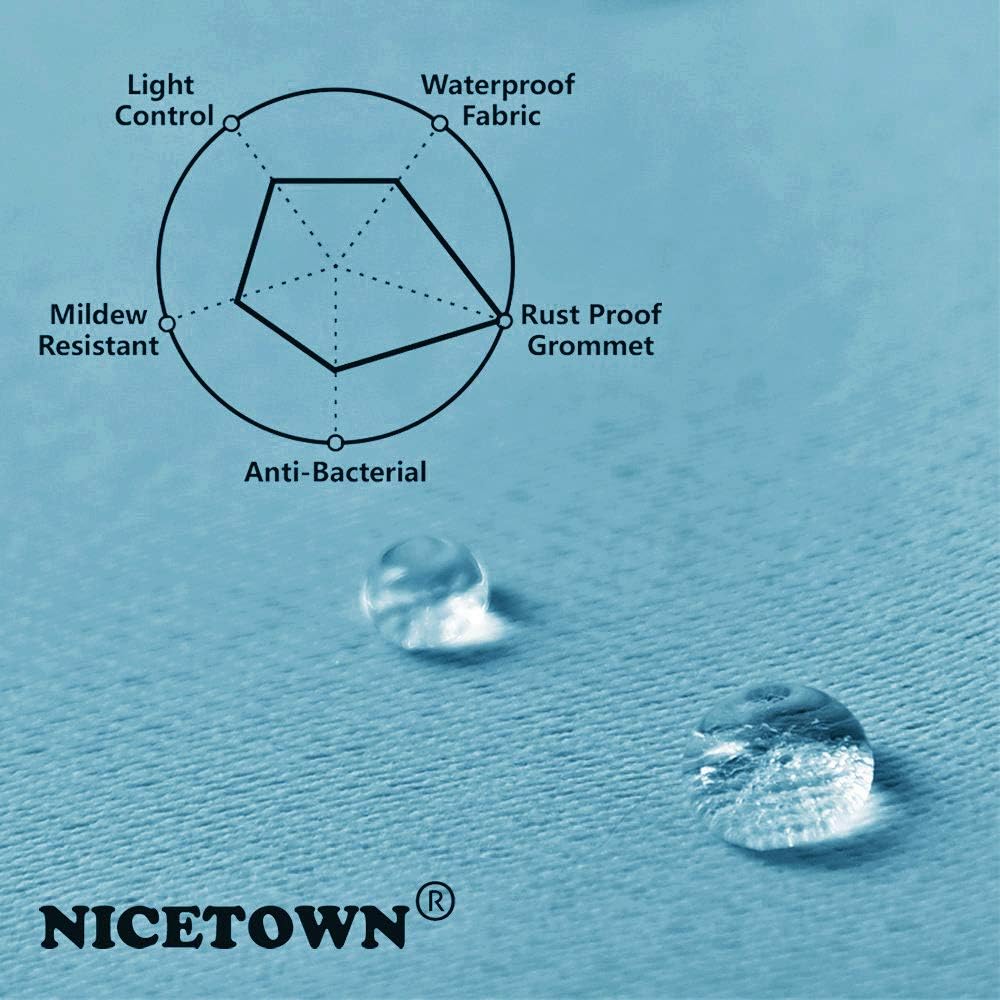 NICETOWN Outdoor Curtain Grommet Top and Bottom, Thermal Insulated Keeps The Rain Out Versatile Vertical Drape, Blackout Heavy Weight Wind Break Outdoor Drapery (52 by 108 inches,1 Piece, Tan-Khaki)