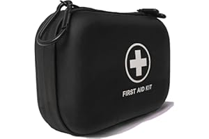 GHFY First Aid Kit 196 Piece Waterproof Hard Shell Portable Survival Kit for Home, Camping, Cars, Hiking, Travel, Outdoor, Adventure Emergency Medical Kits (Black)