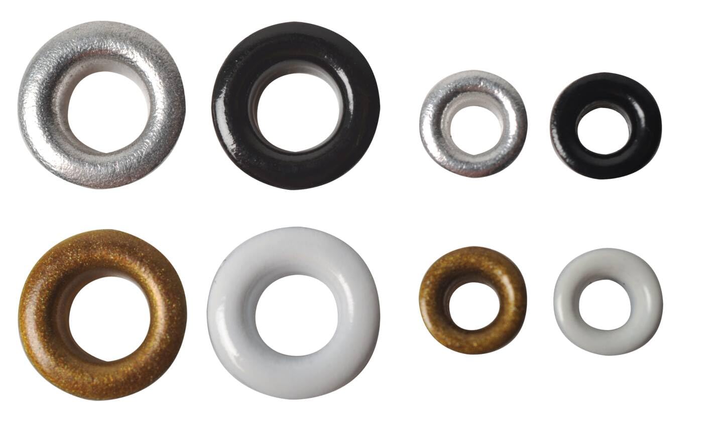 Fiskars Eyelets - Round, Ø 3.2 mm & 4.8 mm, Round, 120 Pieces, Multiple colours, 1004719